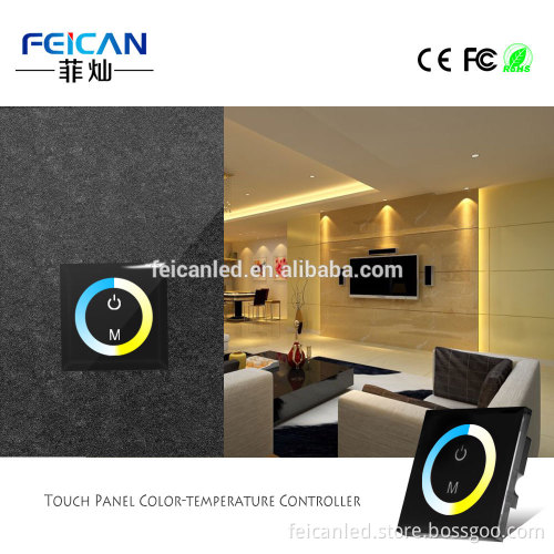Wireless WIFI control Touch Panel Color Temperature Adjustable Dimmer Controller with Wall-mounted